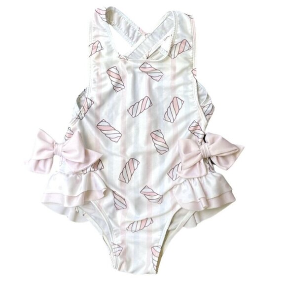 Sal & Pimenta Marshmallow Swimsuit White 5T - Picture 1 of 6